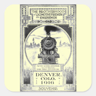 Brotherhood of Locomotive Firemen and Enginemen Square Sticker