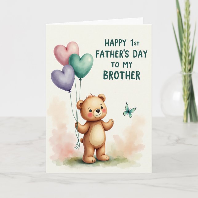 Brothers 1St Fathers Day Card (Front)