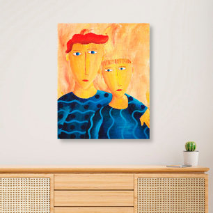 Brothers Contemporary Painting Fine Art Canvas Pri Print