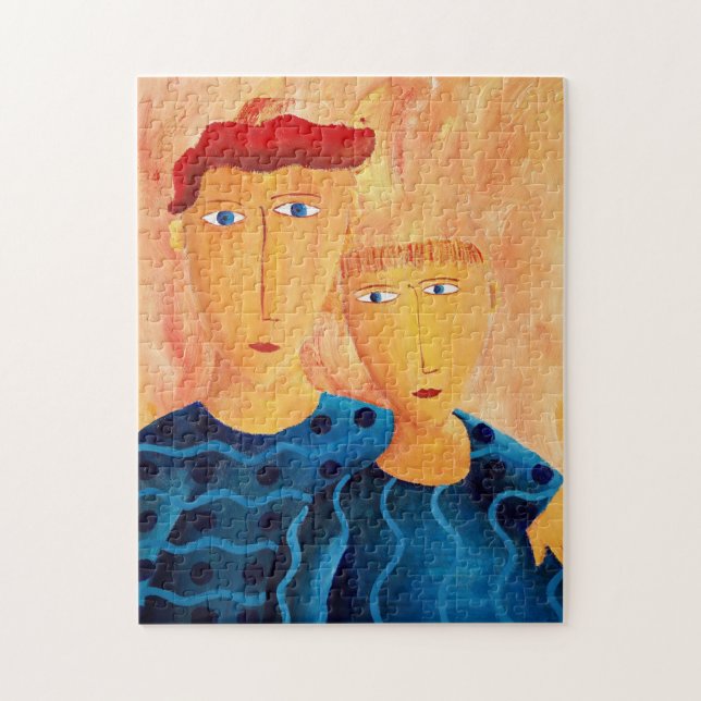 Brothers Contemporary Painting Fine Art Jigsaw Puz Puzzle (Vertical)