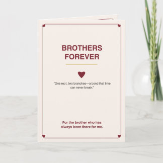 Brothers Forever Heartfelt Sibling Bond Holiday Card