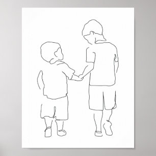 Brothers Gift, Brothers Print, Brothers Wall Art,  Poster