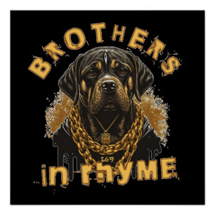 BROTHERS IN RHYME funny hip hop Poster