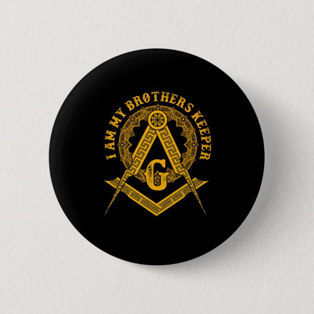 Brothers Keeper Illuminati Symbol Masonic Conspira 6 Cm Round Badge (Front)