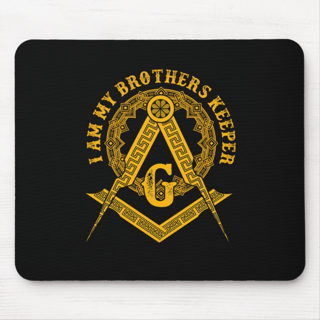 Brothers Keeper Illuminati Symbol Masonic Conspira Mouse Pad (Front)