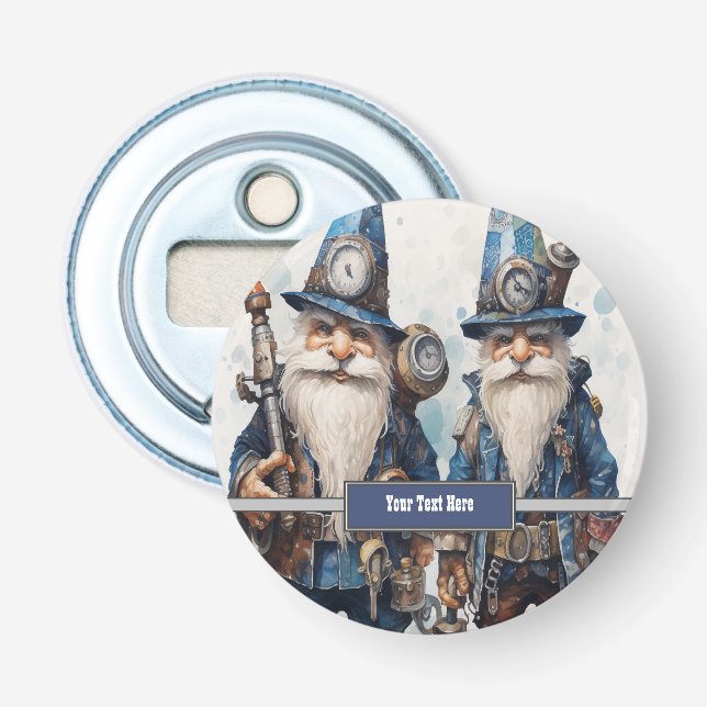 Brothers Twins Partners Steampunk Bottle Opener (Front)
