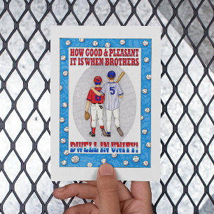 Brothers Unity Inspirational Post Card