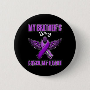 Brother's Wings Cover My Heart End Overdose  6 Cm Round Badge