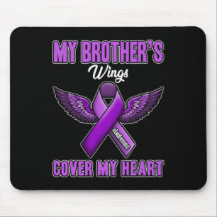 Brother's Wings Cover My Heart End Overdose  Mouse Pad