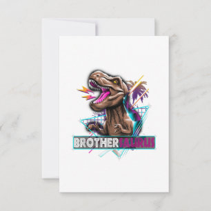 Brothersaurus Dinosaur Family Gift For Brother RSVP Card