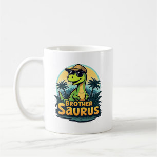 Brothersaurus – Fun Cartoon Dinosaur Brother Coffee Mug