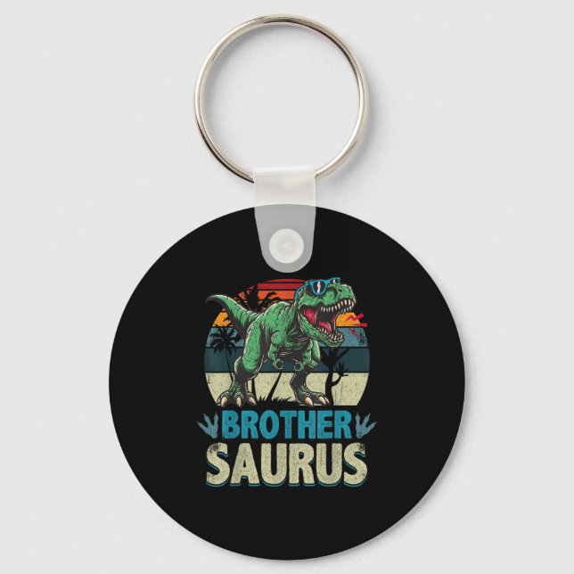 Brothersaurus T Rex Dinosaur Brother Saurus Family Key Ring (Front)