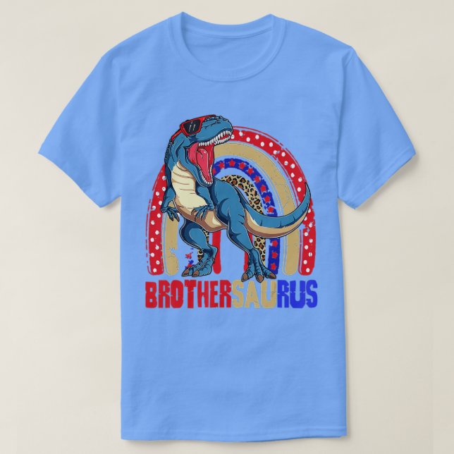 Brothersaurus T Rex Dinosaur Brother Saurus Family T-Shirt (Design Front)