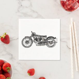 Brough Superior Motorcycle Paper Party Napkins