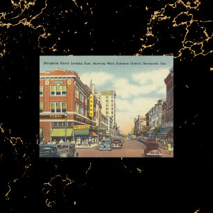 Broughton Street Savannah GA vintage Postcard
