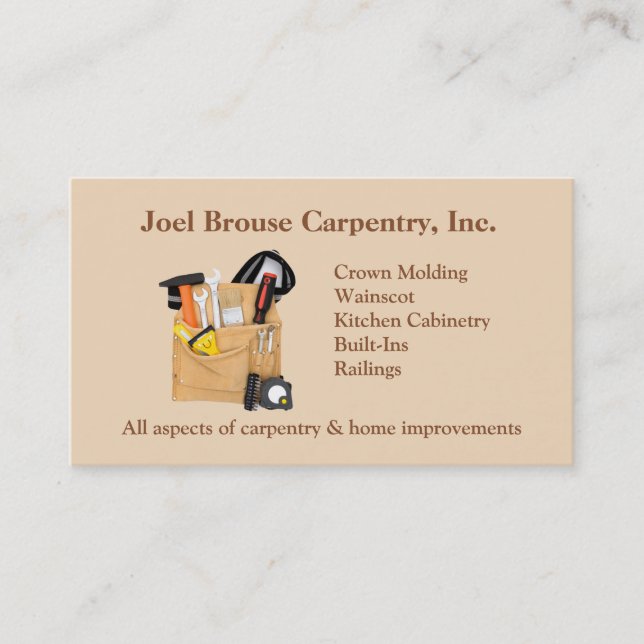 Brouse Carpentry Business Card (Front)