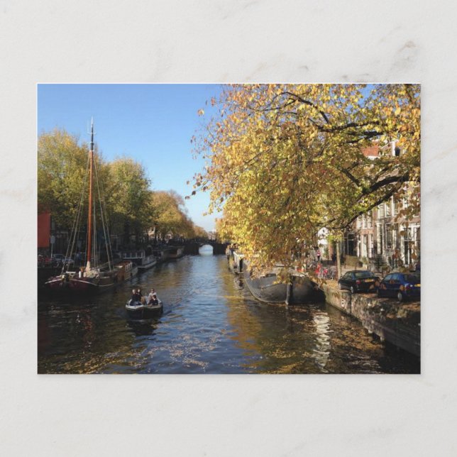 Brouwersgracht Amsterdam Autumn Postcard (Front)