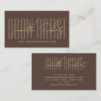 Brow artist modern typography script brown
