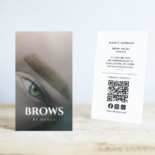 Brow Artist Photo QR Code  Business Card
