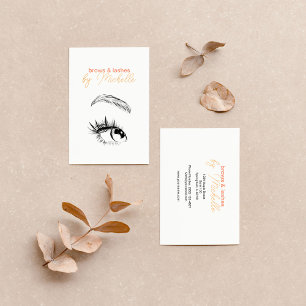 Brow Bar Microblading Lash Extensions Minimalist  Business Card