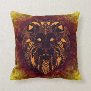 Brow Lion, Ornamental Lion Pillow