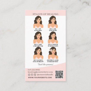Brow Microblading Aftercare & Appointment Reminder Business Card