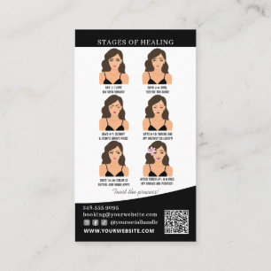 Brow Microblading Aftercare & Appointment Reminder Business Card