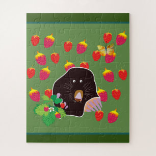 Browm Garden Mole Butterflies Jigsaw Puzzle