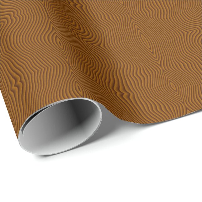 Brown 3D Illusion Wrapping Paper (Roll Corner)
