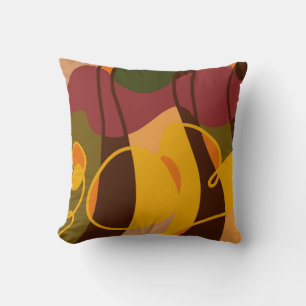 Brown abstract africa cushion