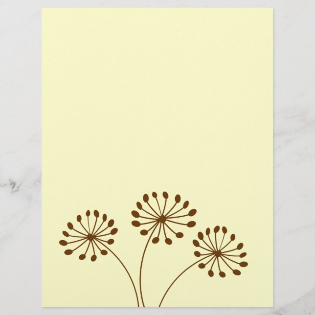 Brown Abstract Dandelion Floral Flyer (Front)