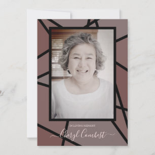 Brown Abstract In Loving Memory Funeral