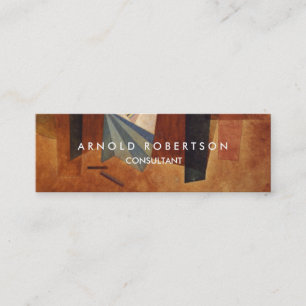 Brown Abstract Kandinsky Professional Mini Business Card