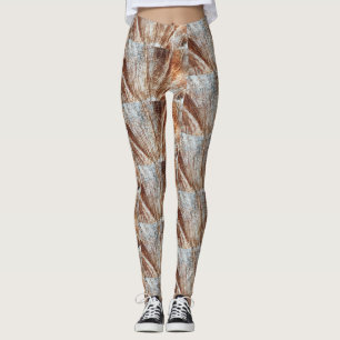 Brown Abstract Leggings
