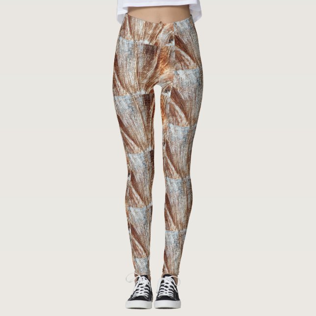 Brown Abstract Leggings (Front)