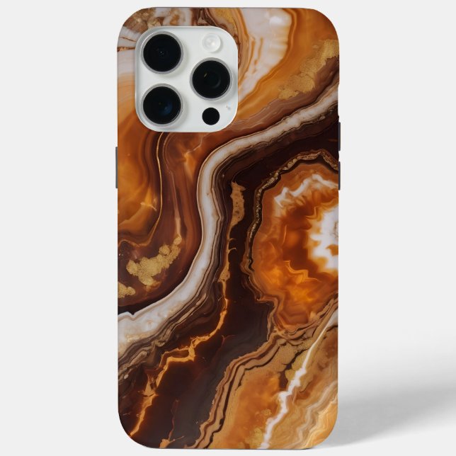 Brown abstract marble pattern Case-Mate iPhone case (Back)