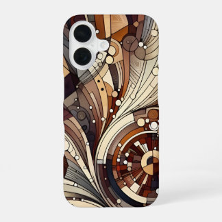 Brown Abstract Pattern iPhone Case Slim