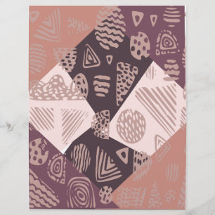 Brown Abstract Scrapbook Paper