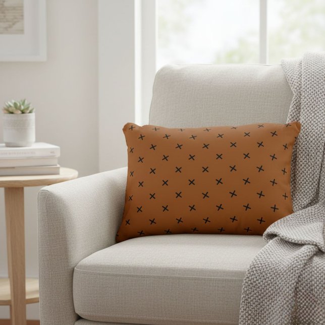 Brown accent pillows / Cushions with black pattern (Creator Uploaded)