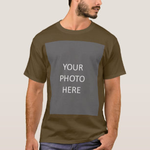 Brown Add Your Image Photo Picture Logo Men's T-Shirt