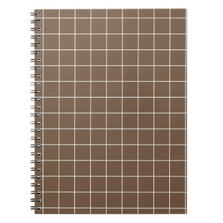 Brown aesthetic grid pattern background notebook