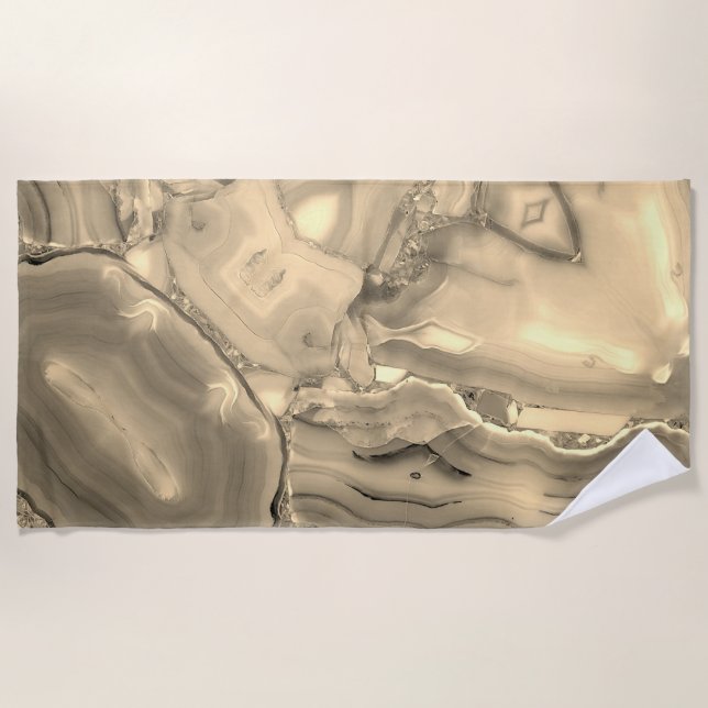 Brown Agate Beach Towel (Front)