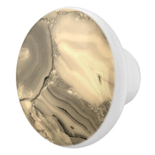 Brown Agate Ceramic Knob