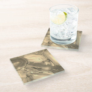 Brown Agate Glass Coaster