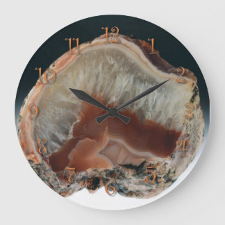 Brown Agate Large Clock