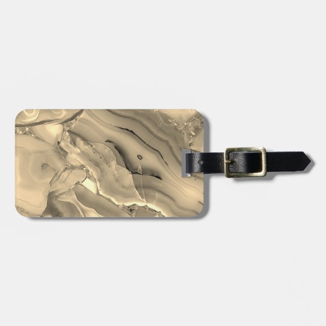 Brown Agate Luggage Tag (Front Horizontal)