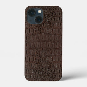 Brown Alligator Skin Print iPhone 13 Mini Case