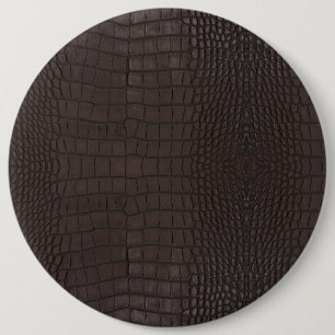 Brown Alligator Skin Texture 6 Cm Round Badge