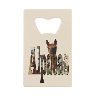 Brown Alpaca Behind The Word Alpaca,