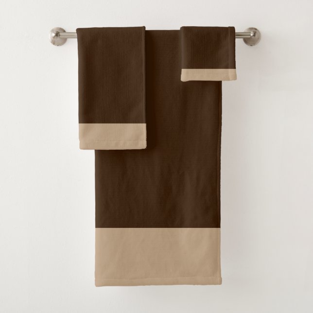 Brown And Beige  Bath Towel Set (Insitu)
